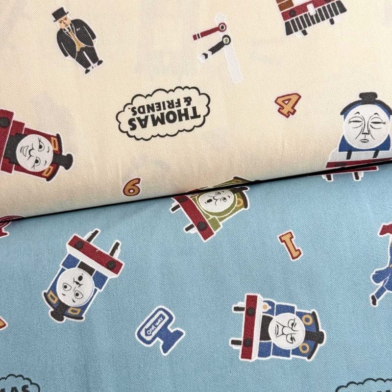 Photo1: 🚊Thomas & Friends【預訂商品（約 20日到港）】🟣日本製｜100% 棉 ~ 牛津布｜湯瑪士小火車 日系復古風 可愛火車頭與數字｜2026年 10月 (1)