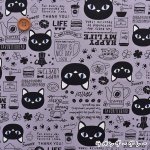 Photo5: 🐱 黑貓【日本選物｜預訂商品（約 20 日到港）】🟢🟤日本製｜100% 棉 牛津布｜趣萌動物 可愛貓喵生活｜2026年 10月 (5)