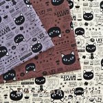 Photo1: 🐱 黑貓【日本選物｜預訂商品（約 20 日到港）】🟢🟤日本製｜100% 棉 牛津布｜趣萌動物 可愛貓喵生活｜2026年 10月 (1)