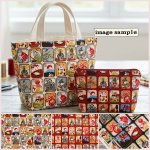Photo1: 🇯🇵 民俗圖案【日本選物｜預訂商品（約 20日到港）】🟢日本製｜100% 棉 薄 多臂織法｜伊呂波歌留多 招財貓、達摩、富士山、大佛、赤鬼｜2026年 10月 (1)