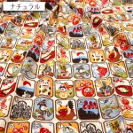 Photo3: 🇯🇵 民俗圖案【日本選物｜預訂商品（約 20日到港）】🟢日本製｜100% 棉 薄 多臂織法｜伊呂波歌留多 招財貓、達摩、富士山、大佛、赤鬼｜2026年 10月 (3)