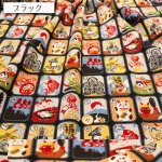 Photo7: 🇯🇵 民俗圖案【日本選物｜預訂商品（約 20日到港）】🟢日本製｜100% 棉 薄 多臂織法｜伊呂波歌留多 招財貓、達摩、富士山、大佛、赤鬼｜2026年 10月 (7)