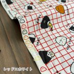 Photo3: 🍙滾動飯糰【日本選物｜預訂商品（約 20 日到港）】🟣日本製｜100% 棉 床單厚度｜和風 日式 FOOD YURU by MAHO 格紋｜2026年 10月 (3)