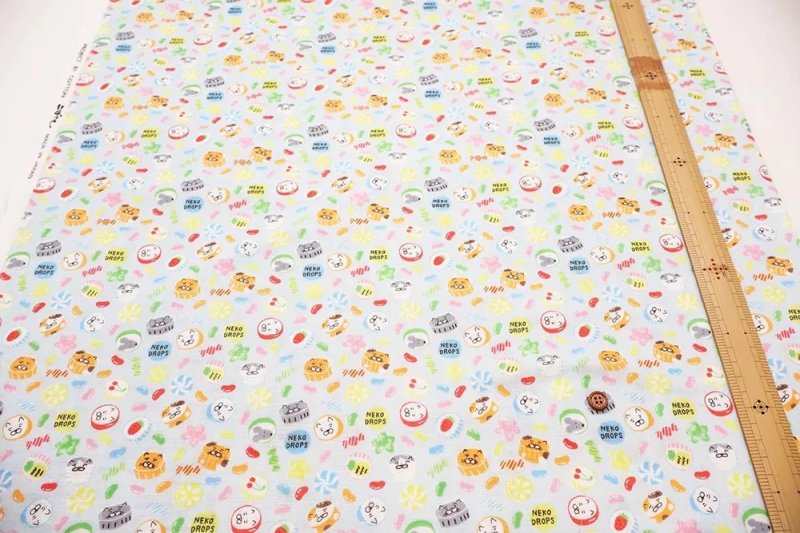Photo3: 🐱 愉快貓咪系列【日本選物｜預訂商品（約 20 日到港）】🟤日本製｜100%棉 雙層紗布 ｜Cotton Kobayashi 貓咪臉孔與繽紛糖果｜2026年 10月 (3)