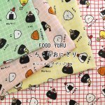 Photo1: 🍙滾動飯糰【日本選物｜預訂商品（約 20 日到港）】🟣日本製｜100% 棉 床單厚度｜和風 日式 FOOD YURU by MAHO 格紋｜2026年 10月 (1)