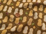 Photo6: 🥜花生圖案【日本選物｜預訂商品（約 20 日到港）】🟤日本製｜棉麻帆布 Canvas : 85% 棉 + 15% 麻｜Pieni Garden 花生與小圓點｜2026年 10月 (6)