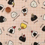 Photo7: 🍙滾動飯糰【日本選物｜預訂商品（約 20 日到港）】🟣日本製｜100% 棉 床單厚度｜和風 日式 FOOD YURU by MAHO 格紋｜2026年 10月 (7)
