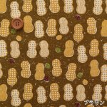 Photo5: 🥜花生圖案【日本選物｜預訂商品（約 20 日到港）】🟤日本製｜棉麻帆布 Canvas : 85% 棉 + 15% 麻｜Pieni Garden 花生與小圓點｜2026年 10月 (5)