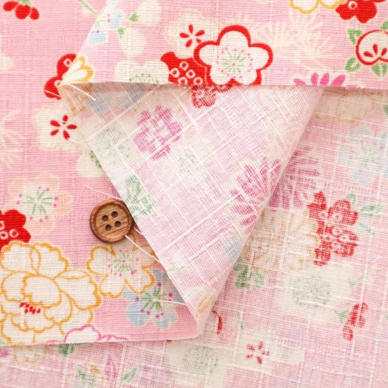 Photo1: 🌸日本傳統花卉【日本選物｜預訂商品（約 20日到港）】🟡日本製｜100% 棉 薄 多臂織法｜櫻花、牡丹、菊花 和風金線或幾何元素｜2026年 10月