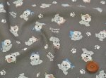 Photo4: 🐶史納莎【日本選物｜預訂商品（約 20 日到港）】🟤日本製｜100% 棉 牛津布｜Schnauzer 可愛肉球 小骨頭｜2026年 10月 (4)