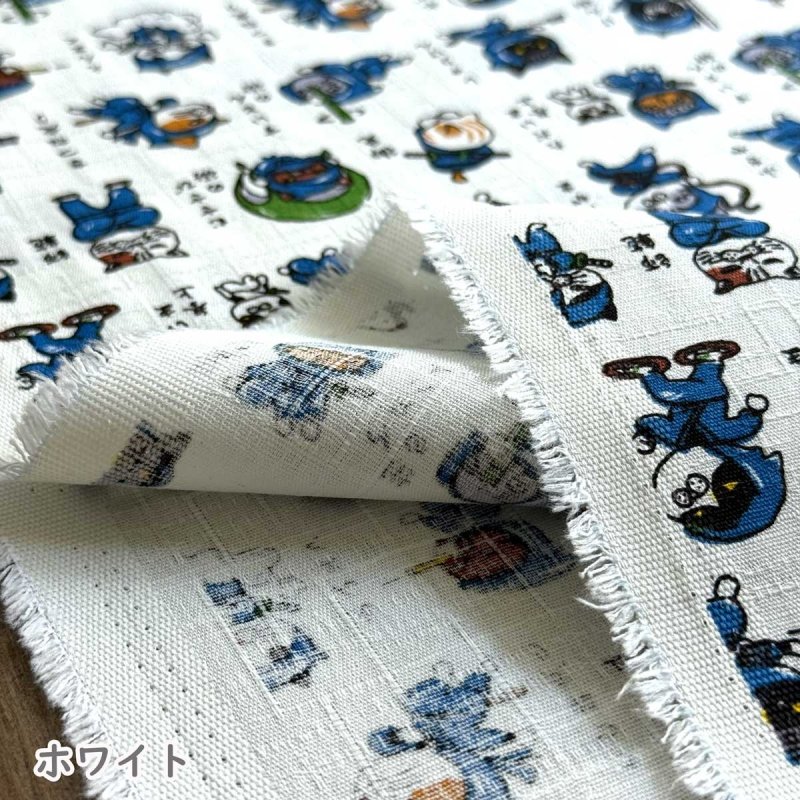 Photo1: 🐱忍者貓【日本選物｜預訂商品（約 20日到港）】🟡日本製｜100% 棉 薄 多臂織法｜動物 和風 忍術｜2026年 10月