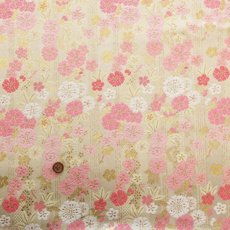 Photo1: 🌸華麗繡球花流水紋【日本選物｜預訂商品（約 20日到港）】🟡日本製｜西陣織 金襴｜和風 和柄 日式 非常精緻 優雅和風美感 梅花   (1)