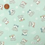 Photo7: 🐶史納莎【日本選物｜預訂商品（約 20 日到港）】🟤日本製｜100% 棉 牛津布｜Schnauzer 可愛肉球 小骨頭｜2026年 10月 (7)