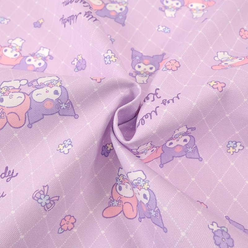 Photo1: 💫My Melody & Kuromi【預訂商品(約 20日到貨)】🔴日本製|100% 棉 ~ 牛津布|Sanrio 小花、蝴蝶結、星星|2026年 10月