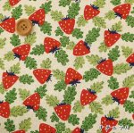 Photo6: 🍓士多啤梨【日本選物｜預訂商品（約 20 日到港）】🟤日本製｜棉麻帆布 Canvas : 85% 棉 + 15% 麻｜Pieni Garden 草莓 北歐風格｜2026年 10月 (6)