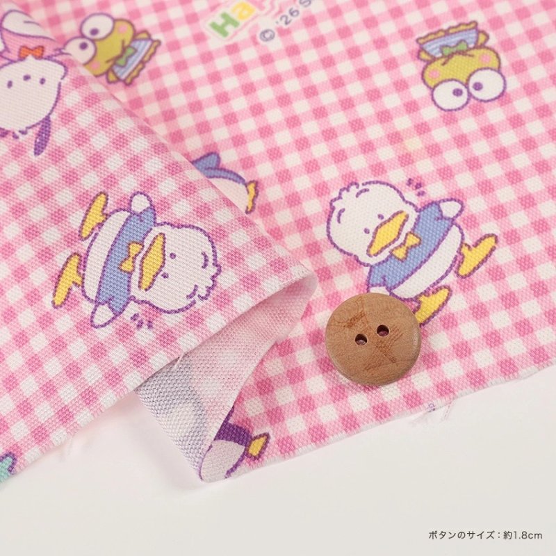 Photo2: 💫Hapidanbui【預訂商品（約 20日到貨）】🟣日本製｜100% 棉 ~ 牛津布｜Sanrio 人氣男團 Hangyodon 水怪、Tuxedosam 企鵝、XO、PC 狗 Pochacco、Keroppi、Pekkle AP 鴨｜2026年 8月 (2)