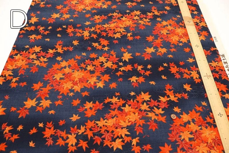 Photo7: 🍁楓葉【日本選物｜預訂商品（約 20日到港）】🟡日本製｜100% 棉 薄 南十字變化織｜和風 日式 流動水波紋 Momiji｜2026年 10月 (7)