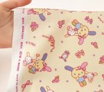 Photo2: 💫Usahana 【預訂商品（約 20日到港）】🔴日本製｜100% 棉 ~ 牛津布｜Sanrio 花小兔 彩虹兔｜2026年 10月 (2)
