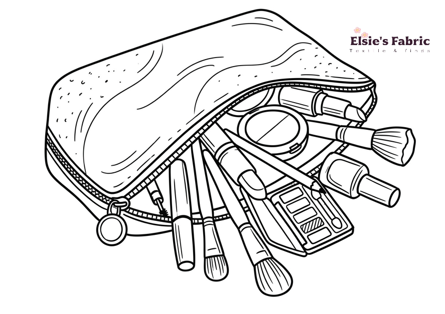 【中型化妝袋】建議用布量 及 配套材料清單 參考