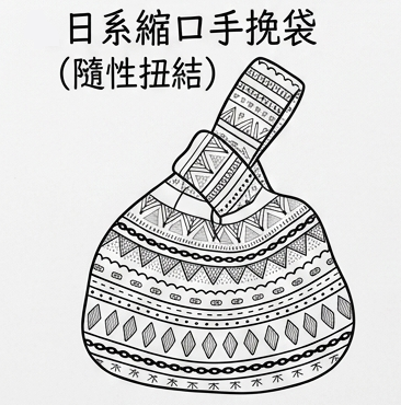 用 台灣薄棉 做 「日系縮口手挽袋」Knot Bag
