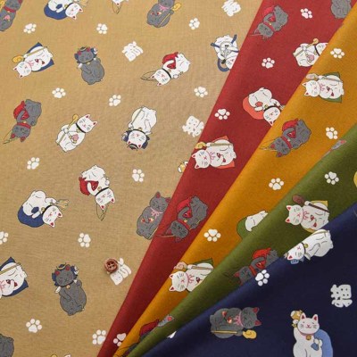 💢 買滿包郵｜💢 非 現貨｜🇯🇵 日本布｜薄棉｜和柄 日式 和風｜招財貓 Cat Fabric 